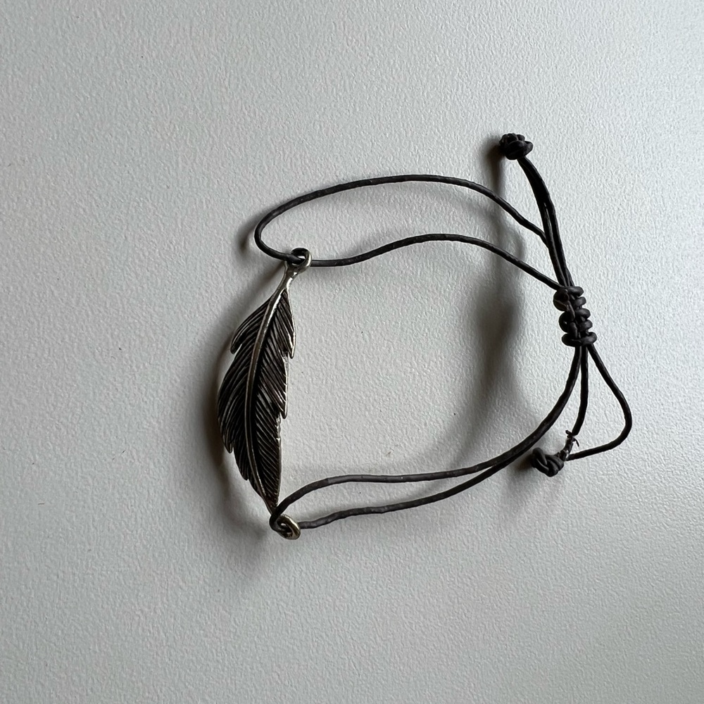 Southwest Designs Silver Feather Bracelet